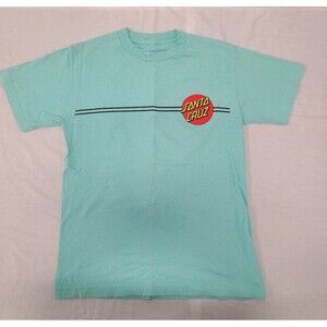 Blue Santa Cruz Skateboards Short Sleeved T-Shirt